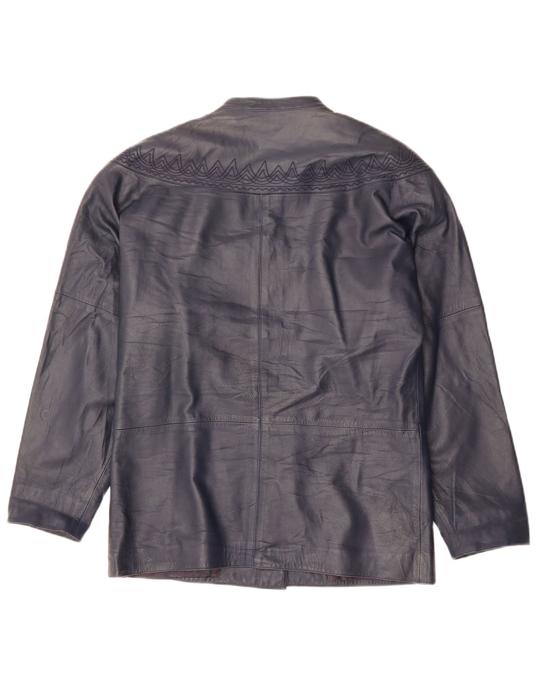 Damska kurtka skórzana oversize GENNY EU 34 XS w kolorze granatowym