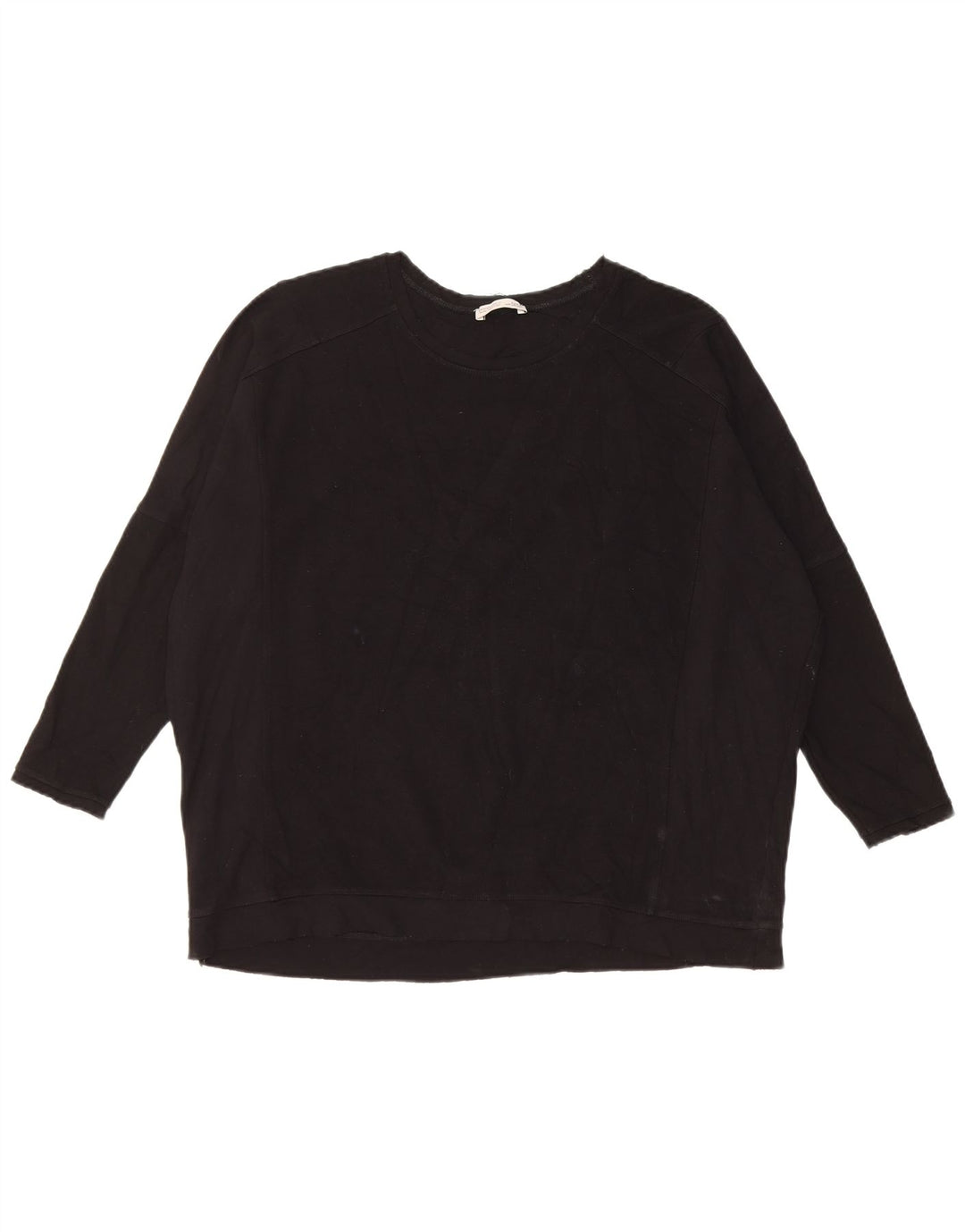 Damski sweter oversize z rękawem 3/4 Zara UK 14, średni czarny