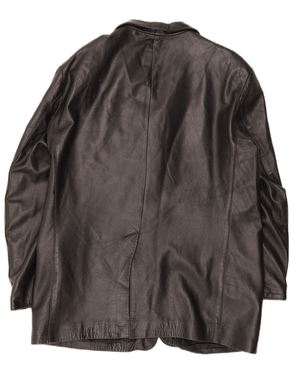 Vintage męska kurtka skórzana IT 54 2XL czarna