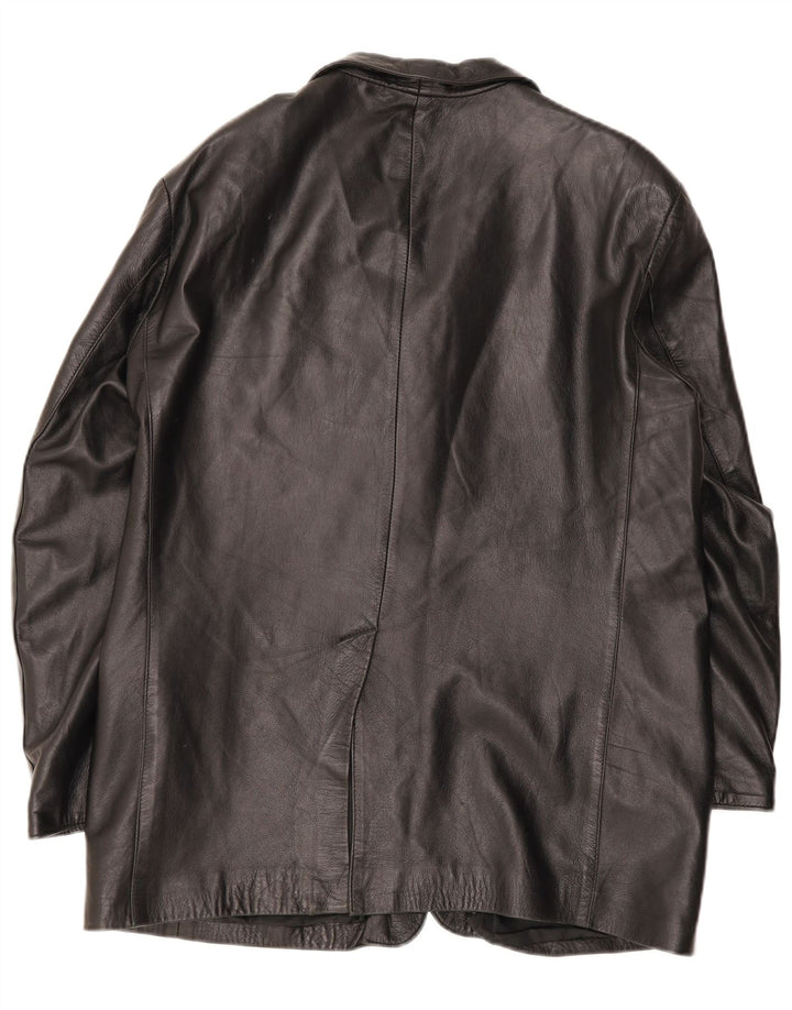 Vintage męska kurtka skórzana IT 54 2XL czarna