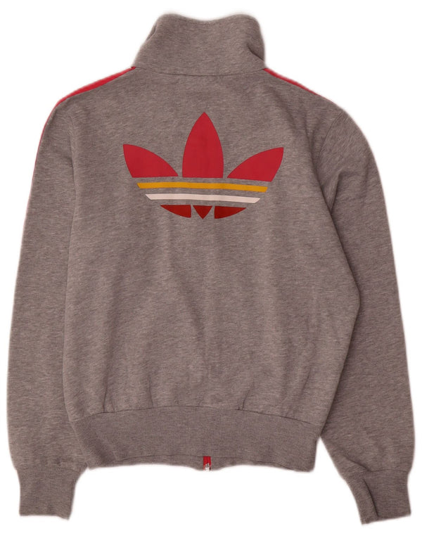 Damska kurtka dresowa Adidas Graphic Oversized Top Jacket UK 10 Small Grey