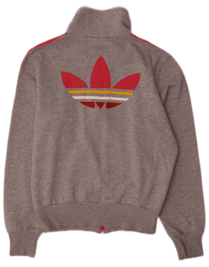 Damska kurtka dresowa Adidas Graphic Oversized Top Jacket UK 10 Small Grey