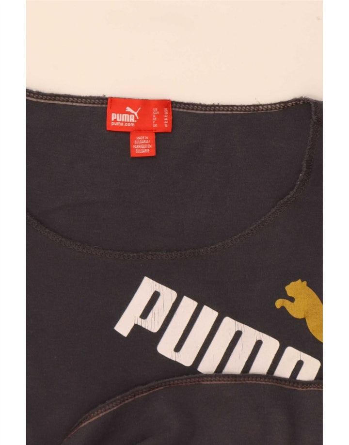Damska koszulka z grafiką Puma z długim rękawem, UK 16, duża, szara