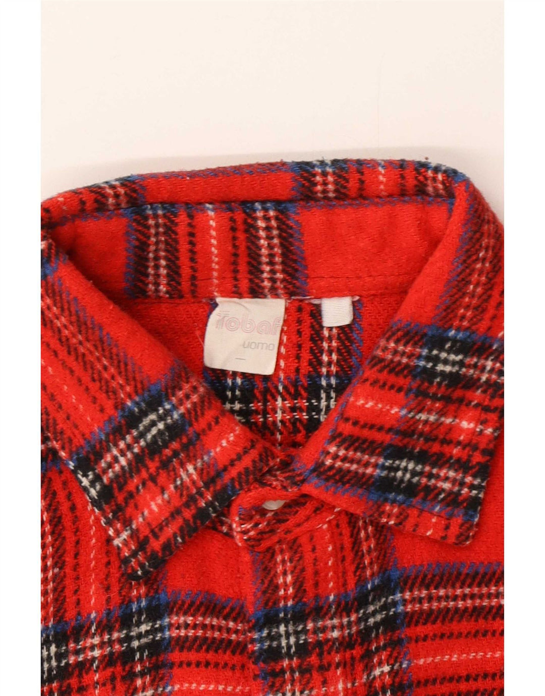 Vintage męska koszula flanelowa w dużą czerwoną kratę