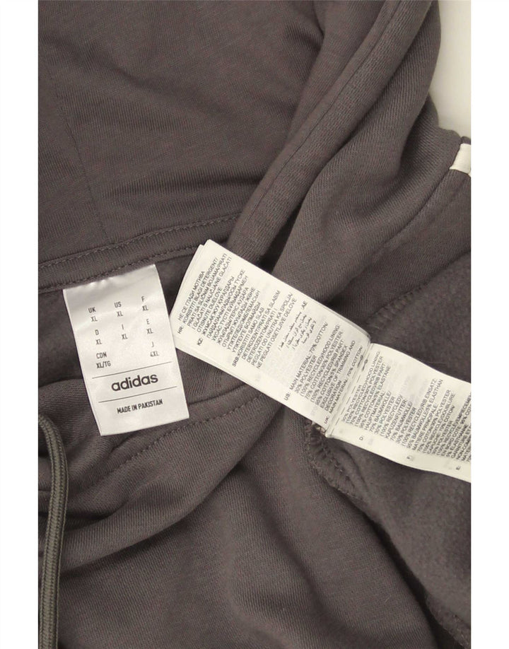 Adidas Męska bluza z kapturem XL Szara bawełna