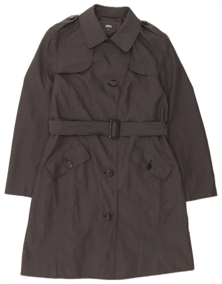 MARKS & SPENCER Damski trencz UK 14 XL, czarny poliester