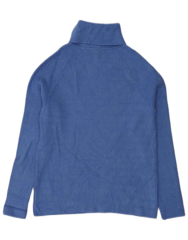 Marks & Spencer Damski sweter z golfem UK 10 Small Blue Wiskoza