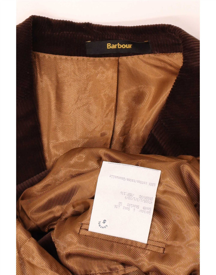 Męska marynarka sztruksowa Barbour zapinana na 2 guziki IT 56 3XL Brązowa bawełna