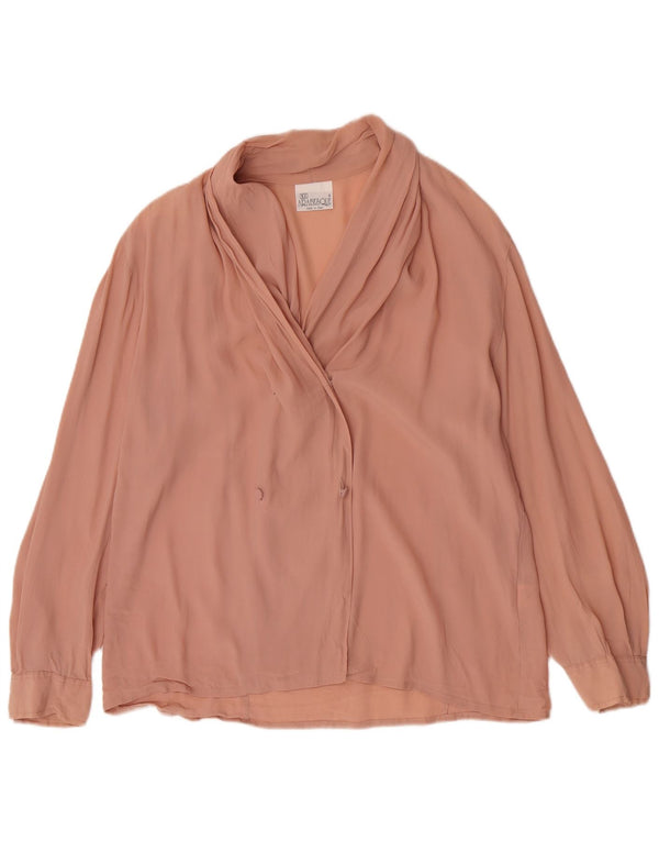 Bluzka damska z długim rękawem w stylu vintage IT 52 2XL Różowy octan
