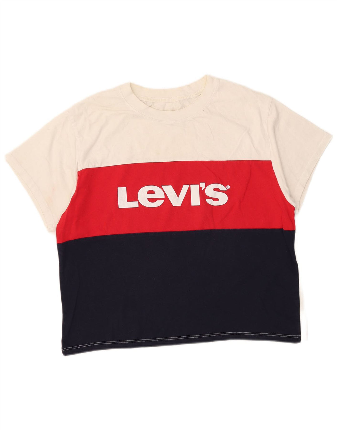 Damska koszulka z krótkim rękawem Levi's Crop Graphic Top UK 10, mała, wielobarwna