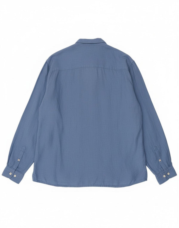 Koszula męska Fat Face o swobodnym kroju XL, niebieska lniana