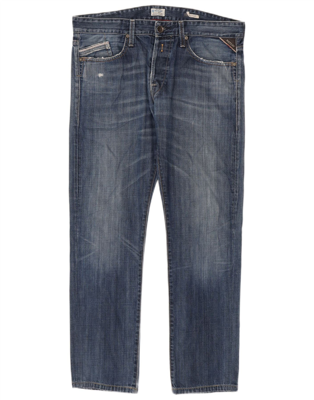 Męskie jeansy Replay Waitom Distressed W36 L30 Niebieskie