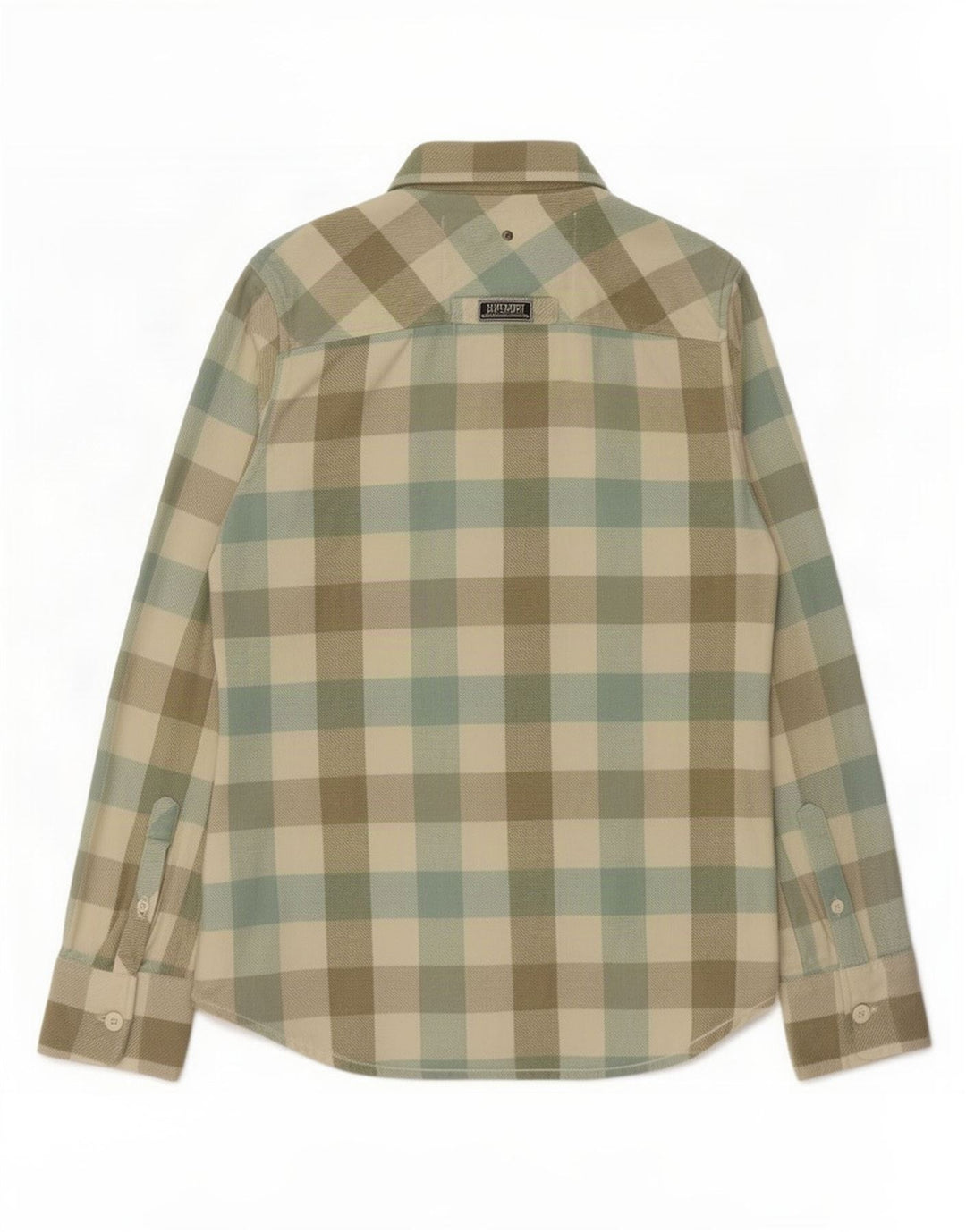Męska koszula flanelowa Superdry, bawełna w kratkę, średnia zieleń