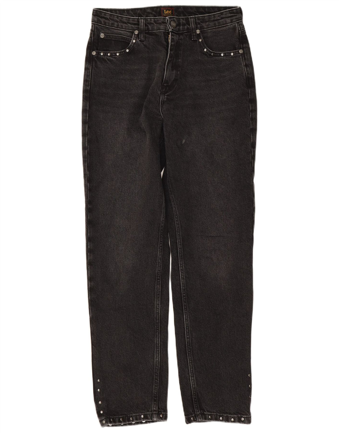 Damskie jeansy Lee Carol Straight W28 L28 Czarne bawełniane