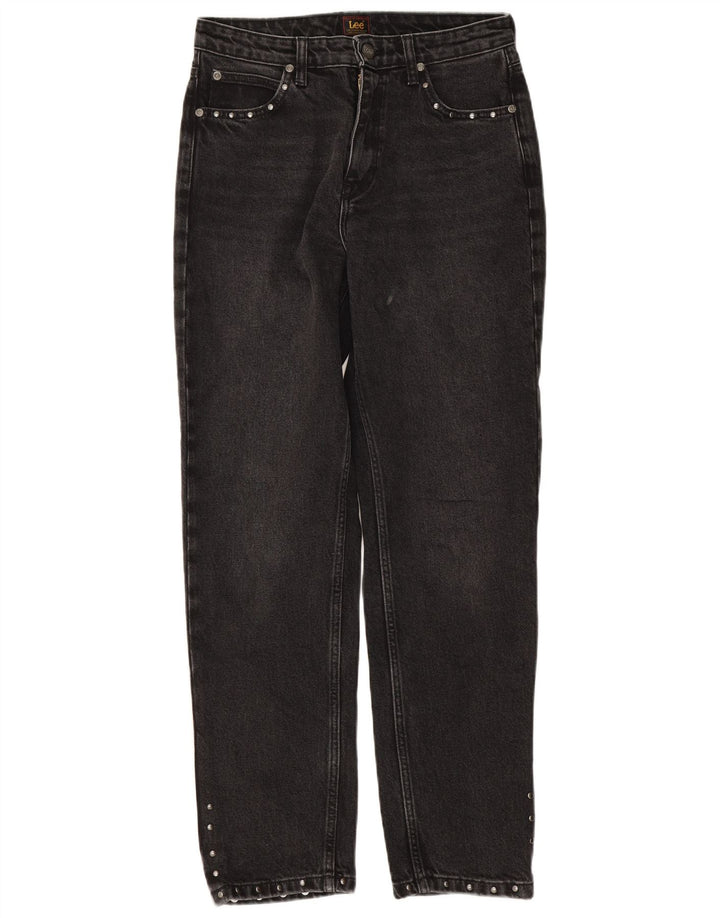 Damskie jeansy Lee Carol Straight W28 L28 Czarne bawełniane