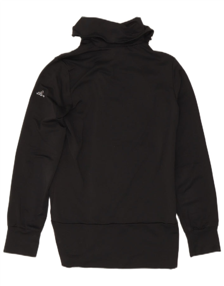 Damska kurtka dresowa Adidas UK 10, mała, czarna, poliestrowa