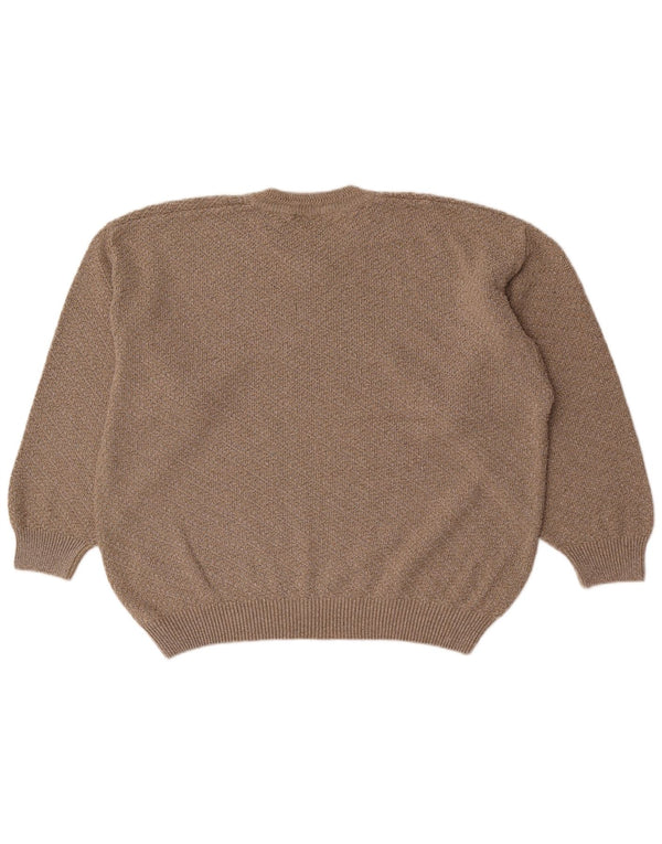 Męski sweter MAYSER z dekoltem w kształcie litery V IT 54 XL, szara bawełna