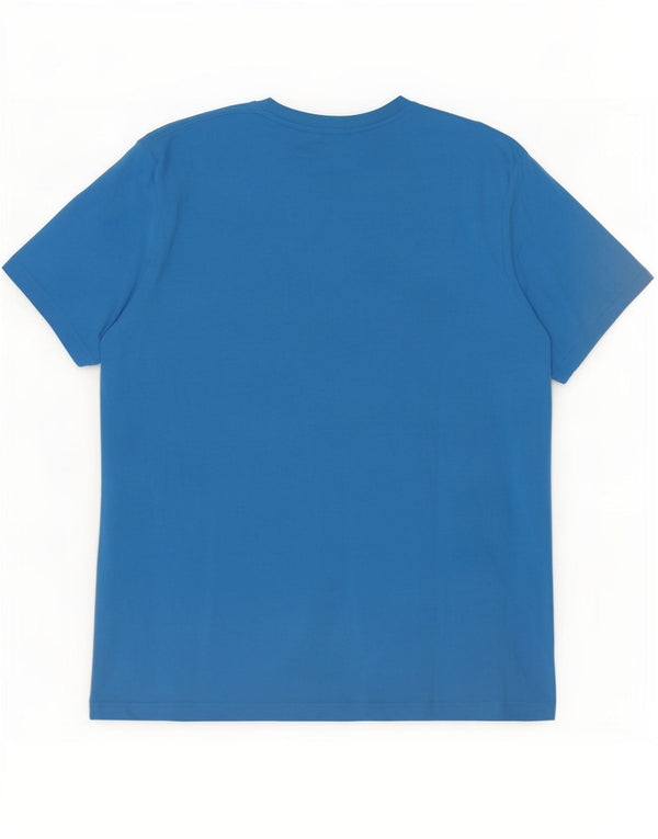 Męski T-shirt z grafiką Kappa Top 2XL, niebieska bawełna