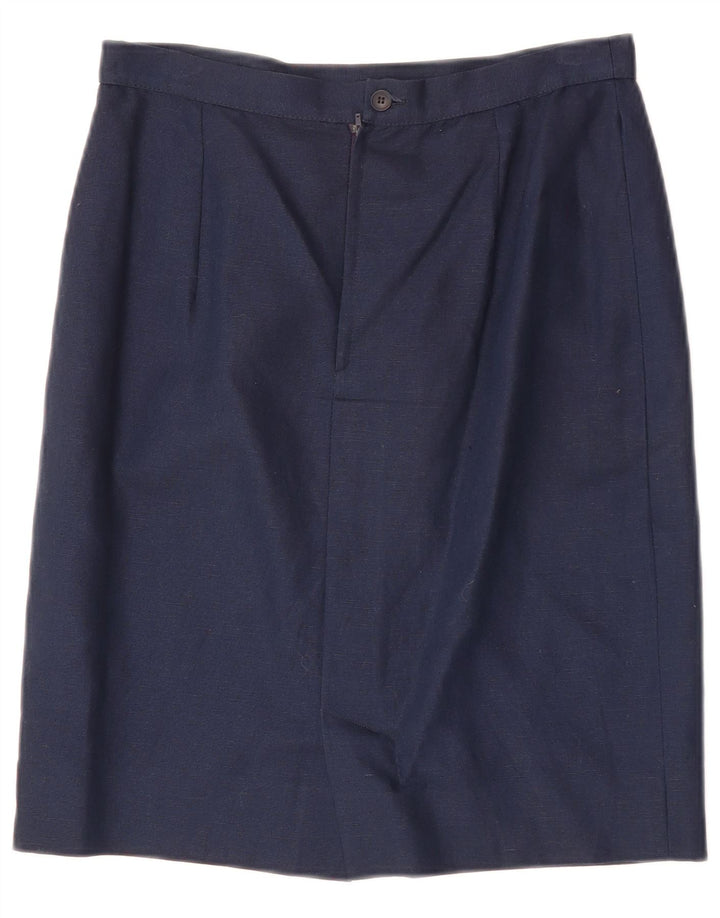 LUISA SPAGNOLI Damska prosta spódnica IT 44 Medium W28 Granatowa