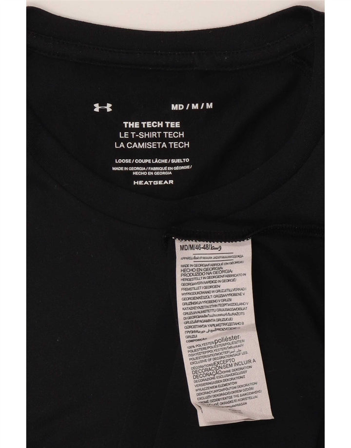 Męska koszulka Under Armour Heat Gear Top, średni czarny poliester