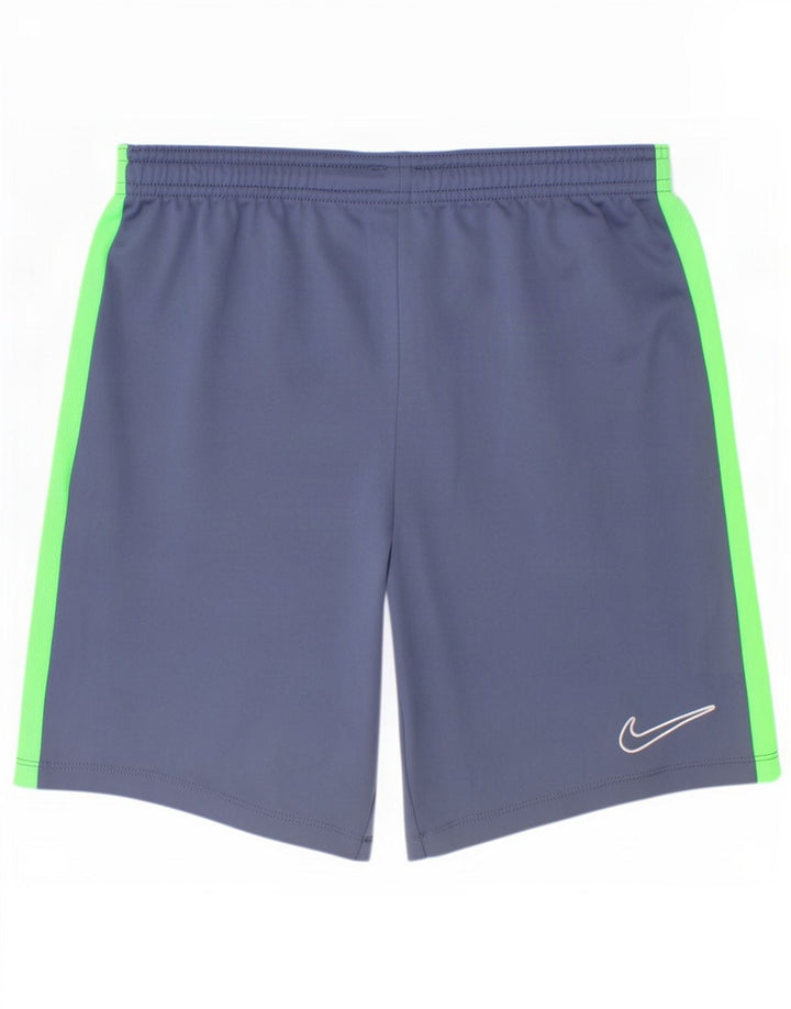 Chłopięce spodenki sportowe Nike 12-13 lat, duże, niebieskie, poliestrowe z blokami kolorów