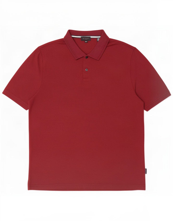 Męska koszulka polo Ted Baker Rozmiar 6 2XL Bordowy poliester