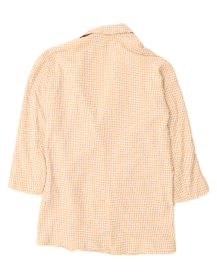 Damska marynarka zapinana na 2 guziki, oversize, Zara UK 6 XS, beżowa pepitka