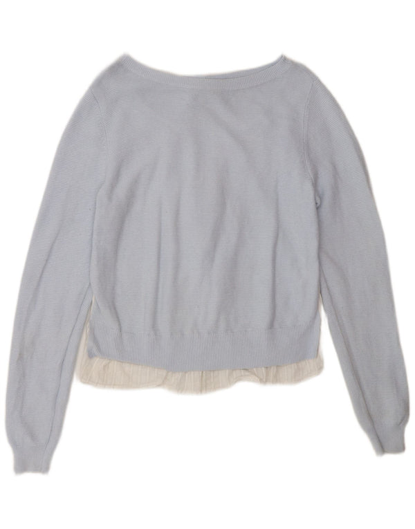 Damski sweter MINT VELVET z dekoltem w łódkę UK 14, średni niebieski, blok kolorów