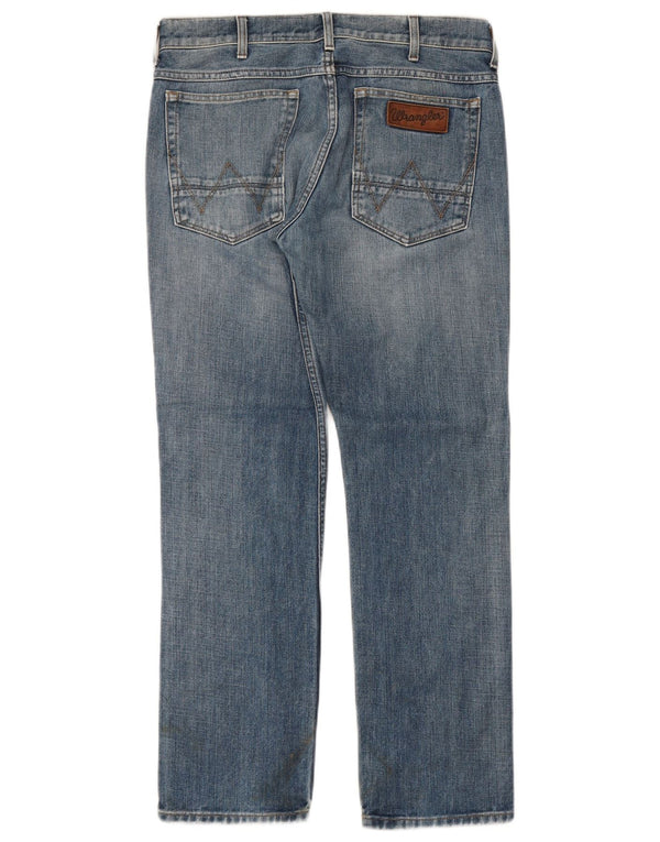 Wrangler Męskie Greensboro Straight Jeans W32 L30 Niebieskie bawełniane
