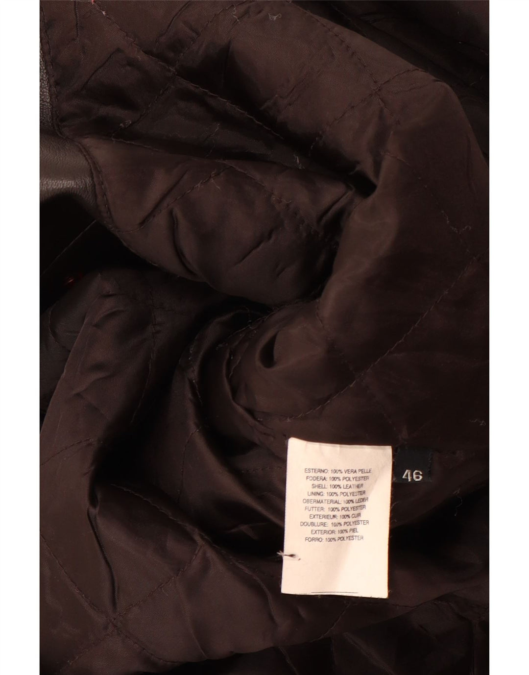 Vintage damski płaszcz skórzany IT 46, duża czarna skóra