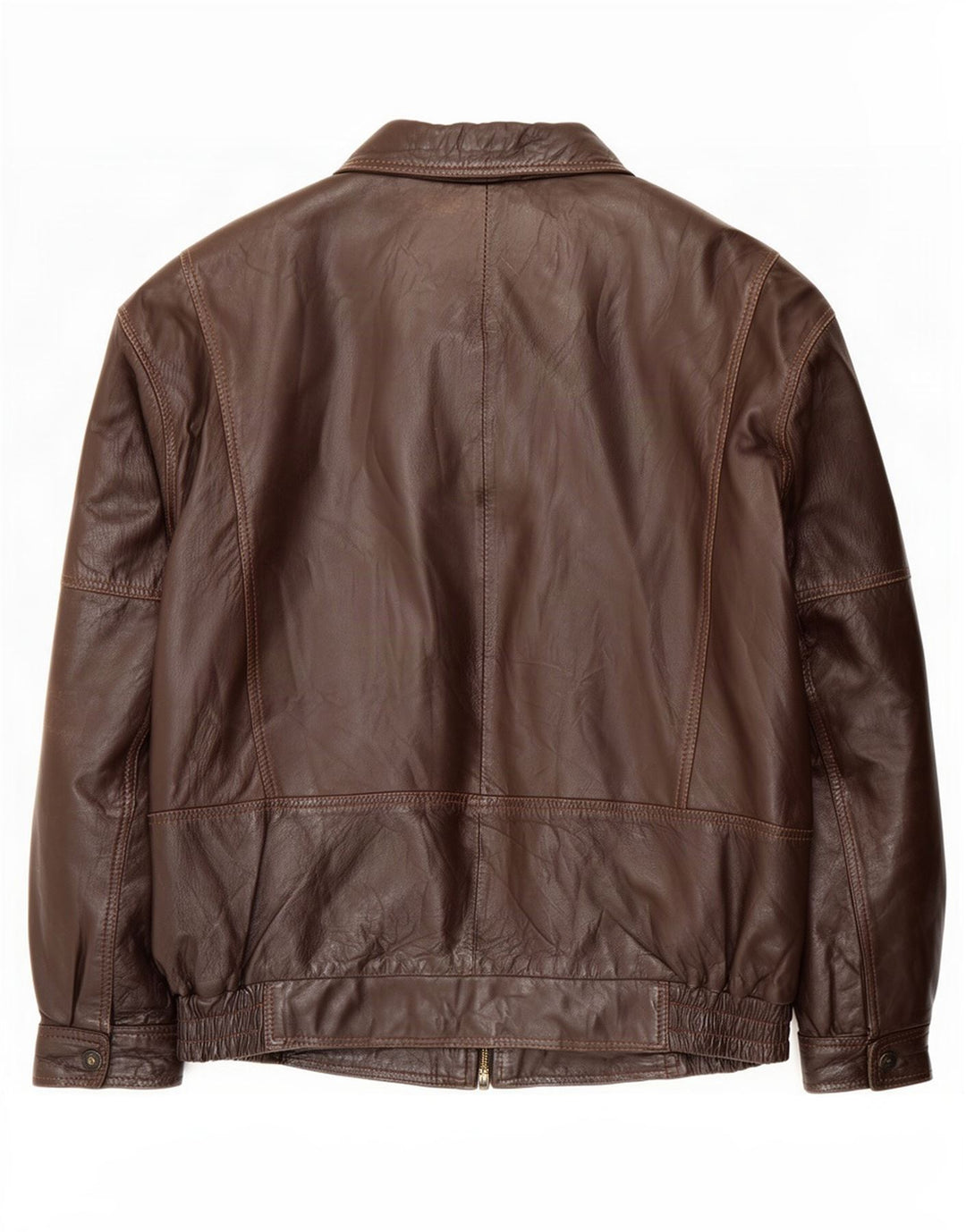 CLASSIC Męska kurtka skórzana UK 42 XL brązowa