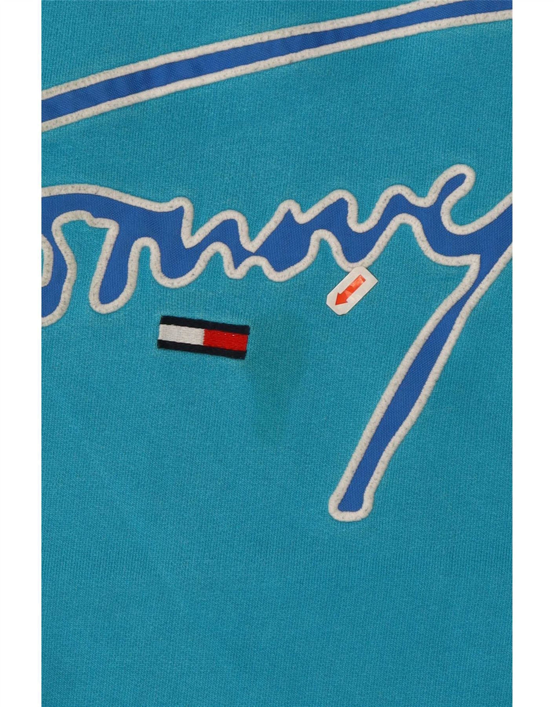 Męska bluza z grafiką Tommy Hilfiger, mała niebieska, bawełniana