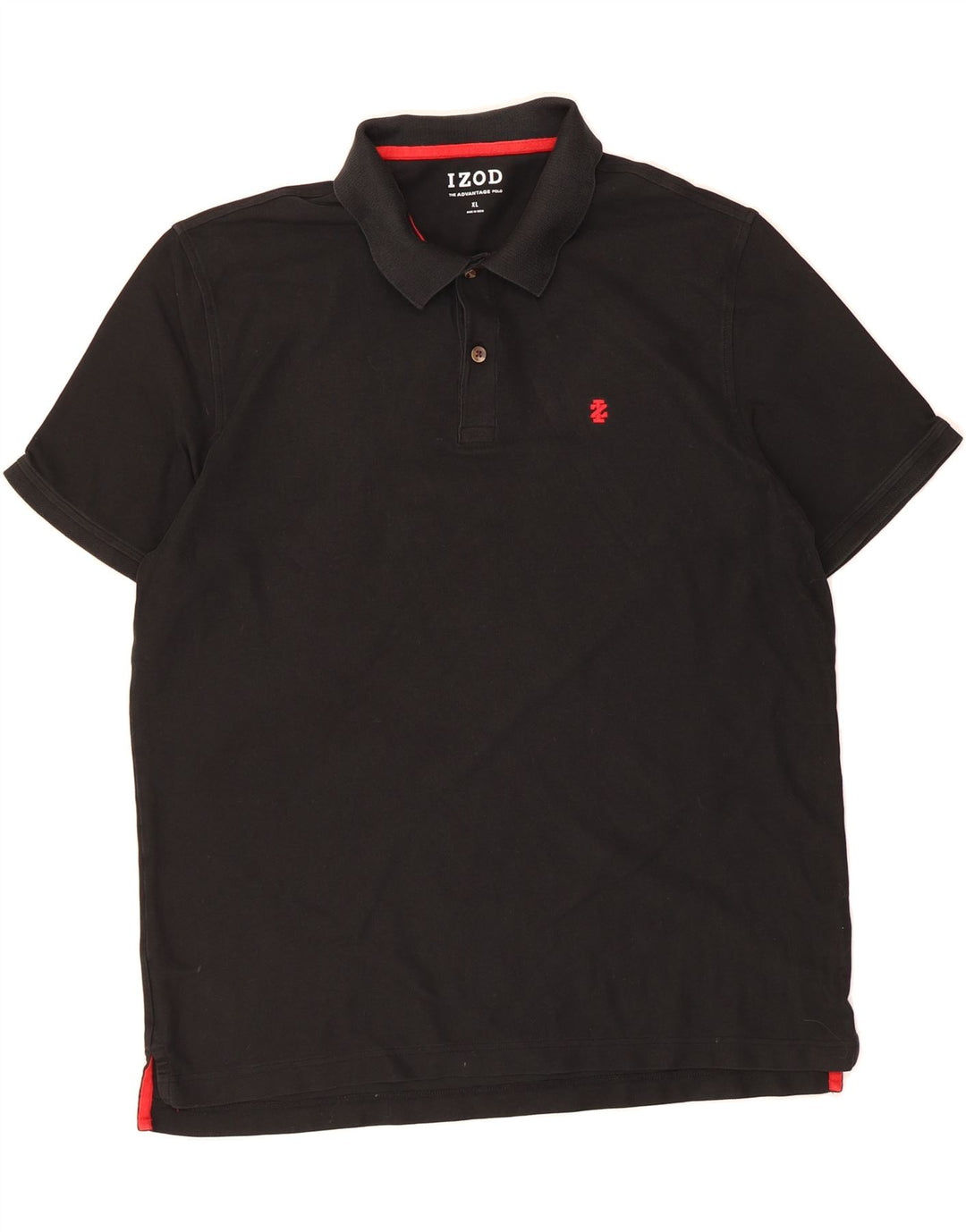 IZOD Mens Polo Shirt XL Black Cotton Vintage Izod and Second-Hand Izod from Messina Hembry 