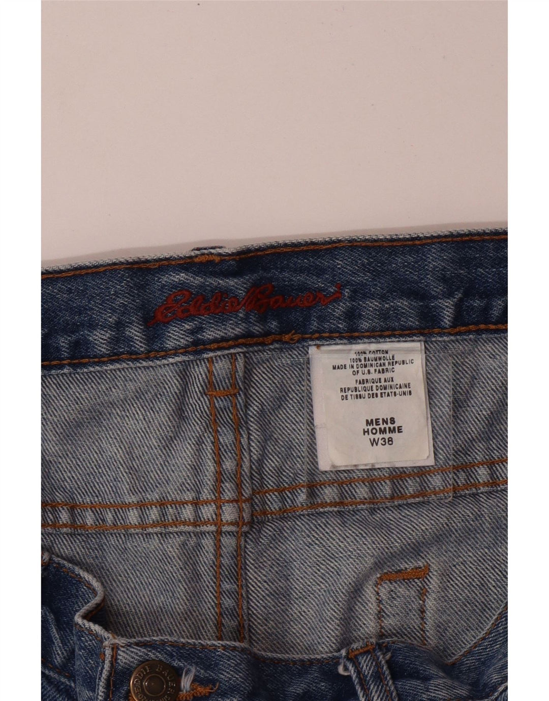 Męskie spodenki jeansowe EDDIE BAUER W38 XL, niebieskie, bawełniane