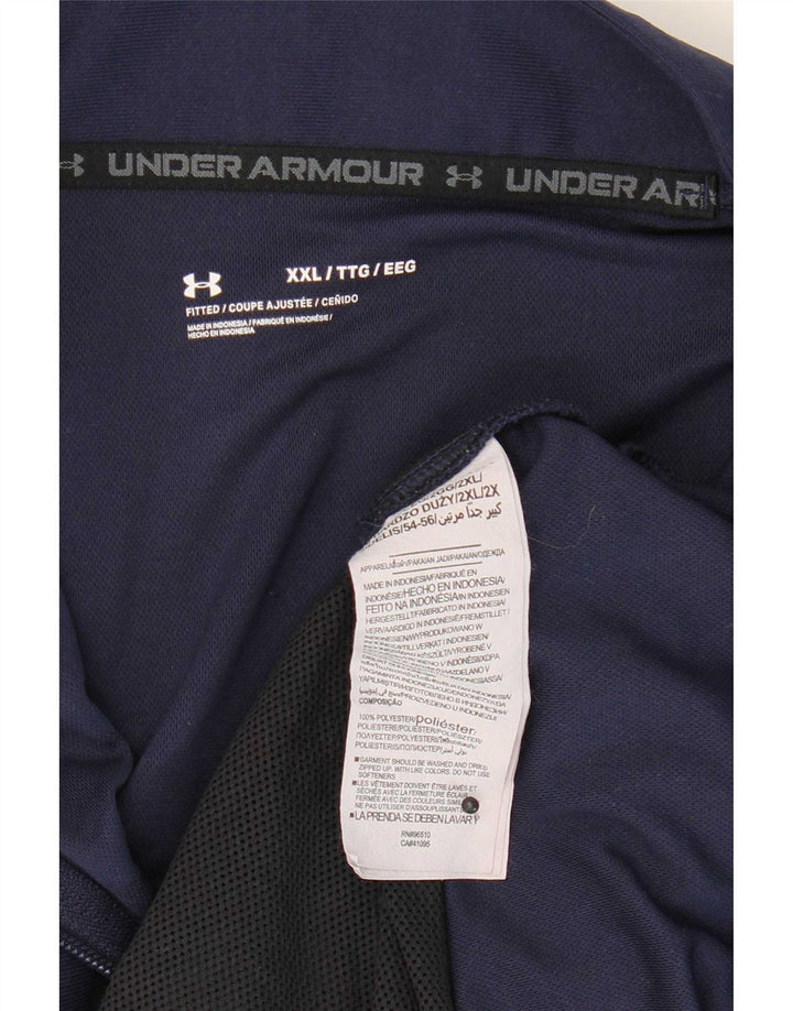 Męska kurtka dresowa Under Armour 2XL granatowa, poliestrowa