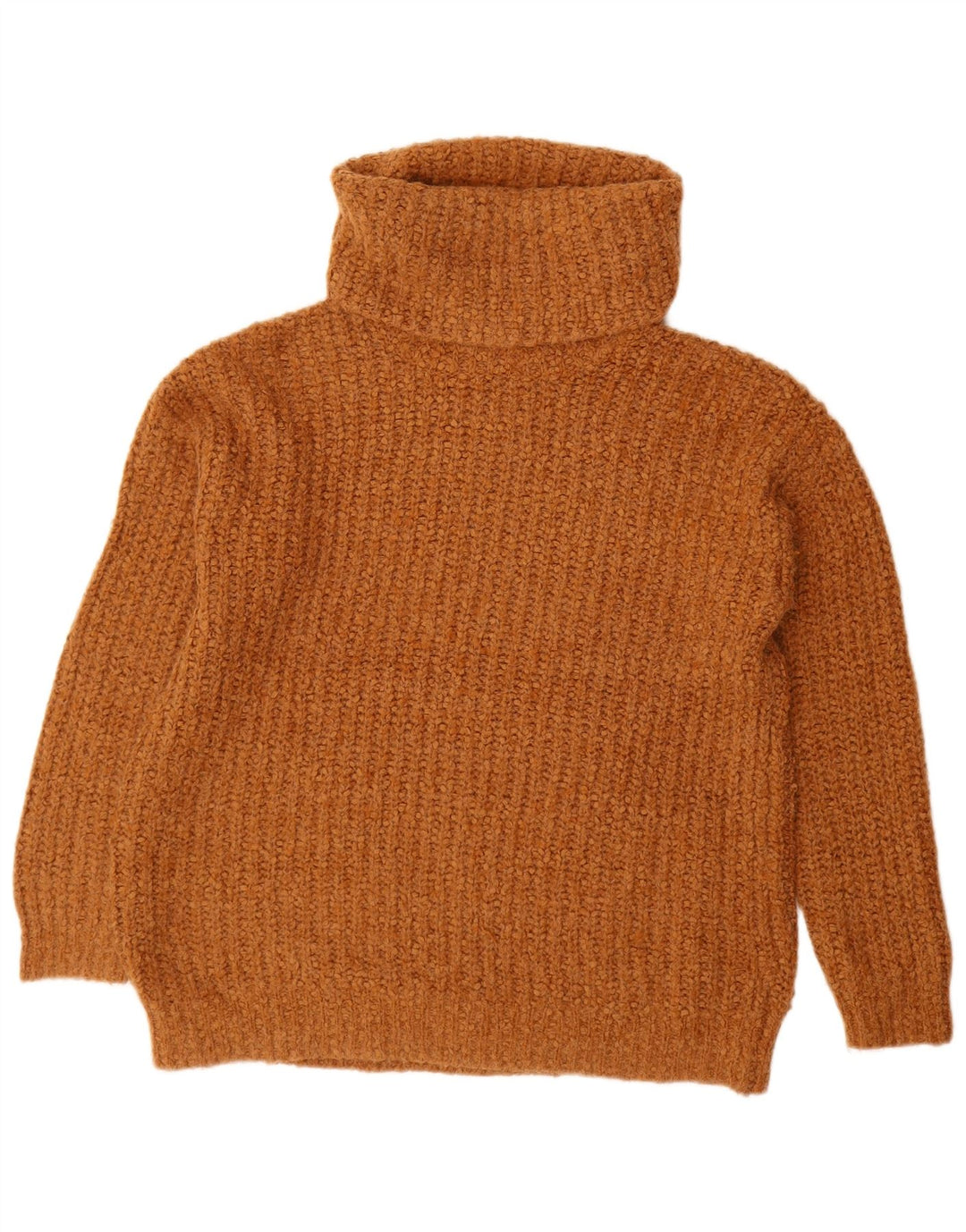 Marks & Spencer Damski sweter oversize z golfem, UK 10, mały, brązowy