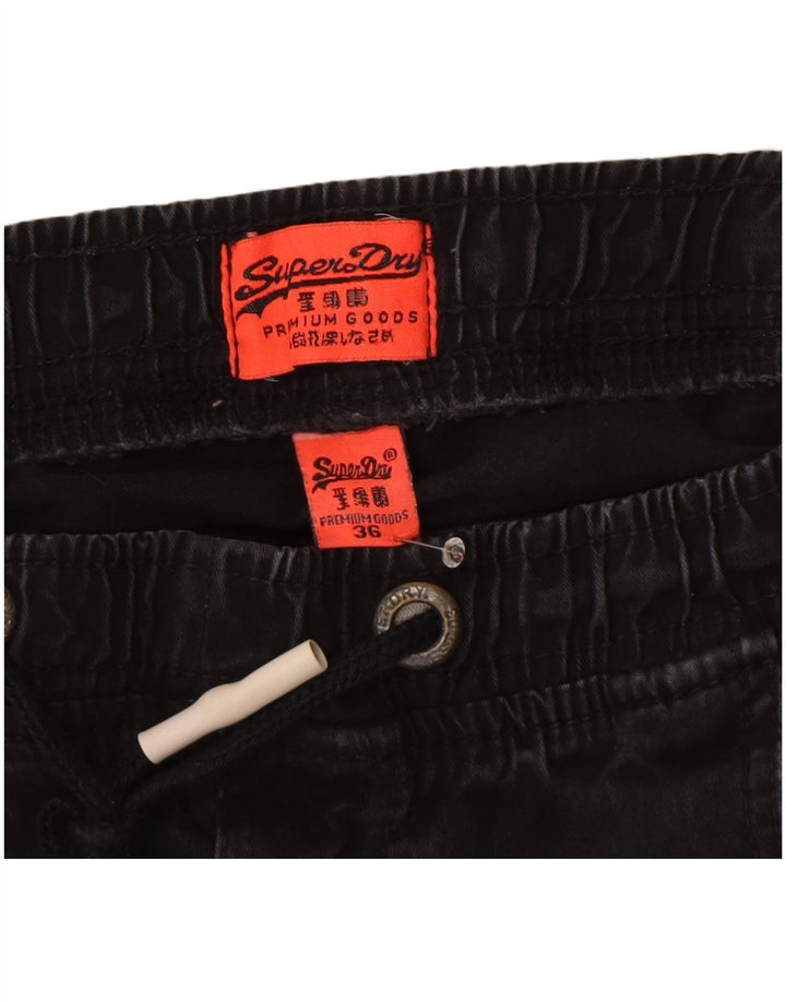 Męskie spodnie joggery Superdry W36 L30 Szara bawełna