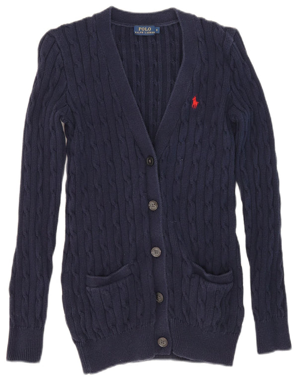 Sweter damski Polo Ralph Lauren, UK 10, mały, granatowy, bawełniany