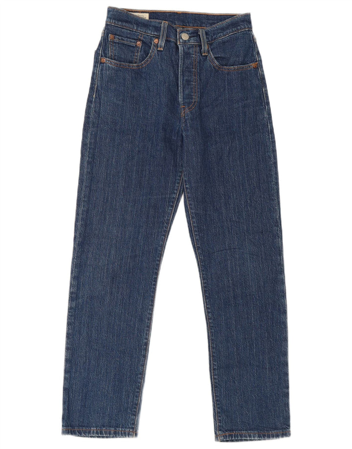Damskie dżinsy Levi's 501 Straight W24 L26 Niebieskie bawełniane