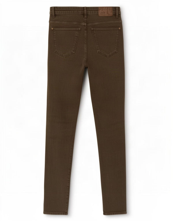 Damskie jeansy obcisłe Trafaluc Zara EU 36 XS W26 L27, bawełna khaki