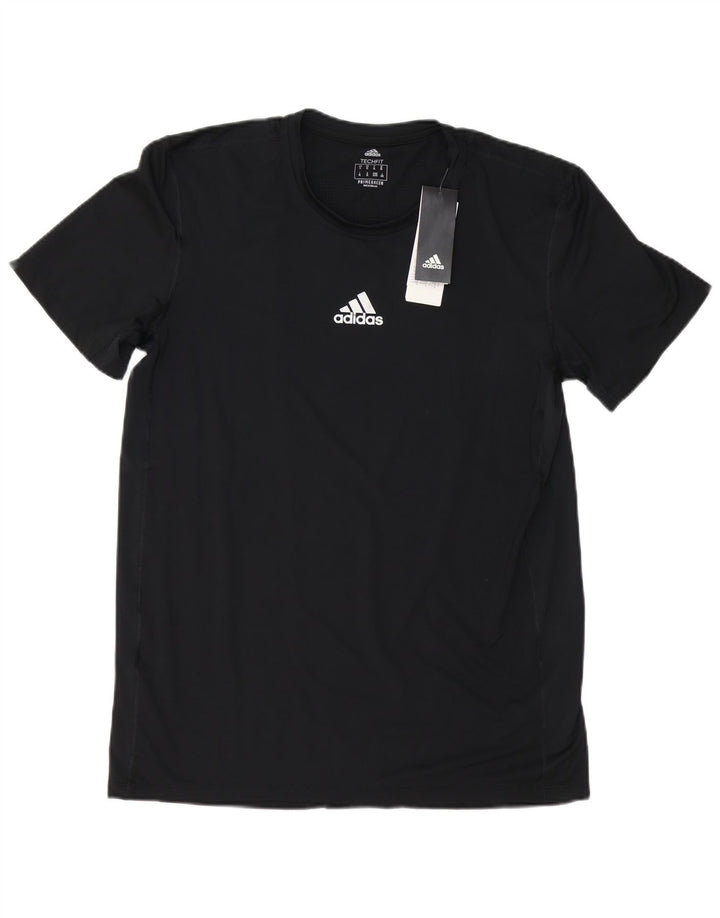 Adidas Męski T-shirt Top Duży Czarny Poliester