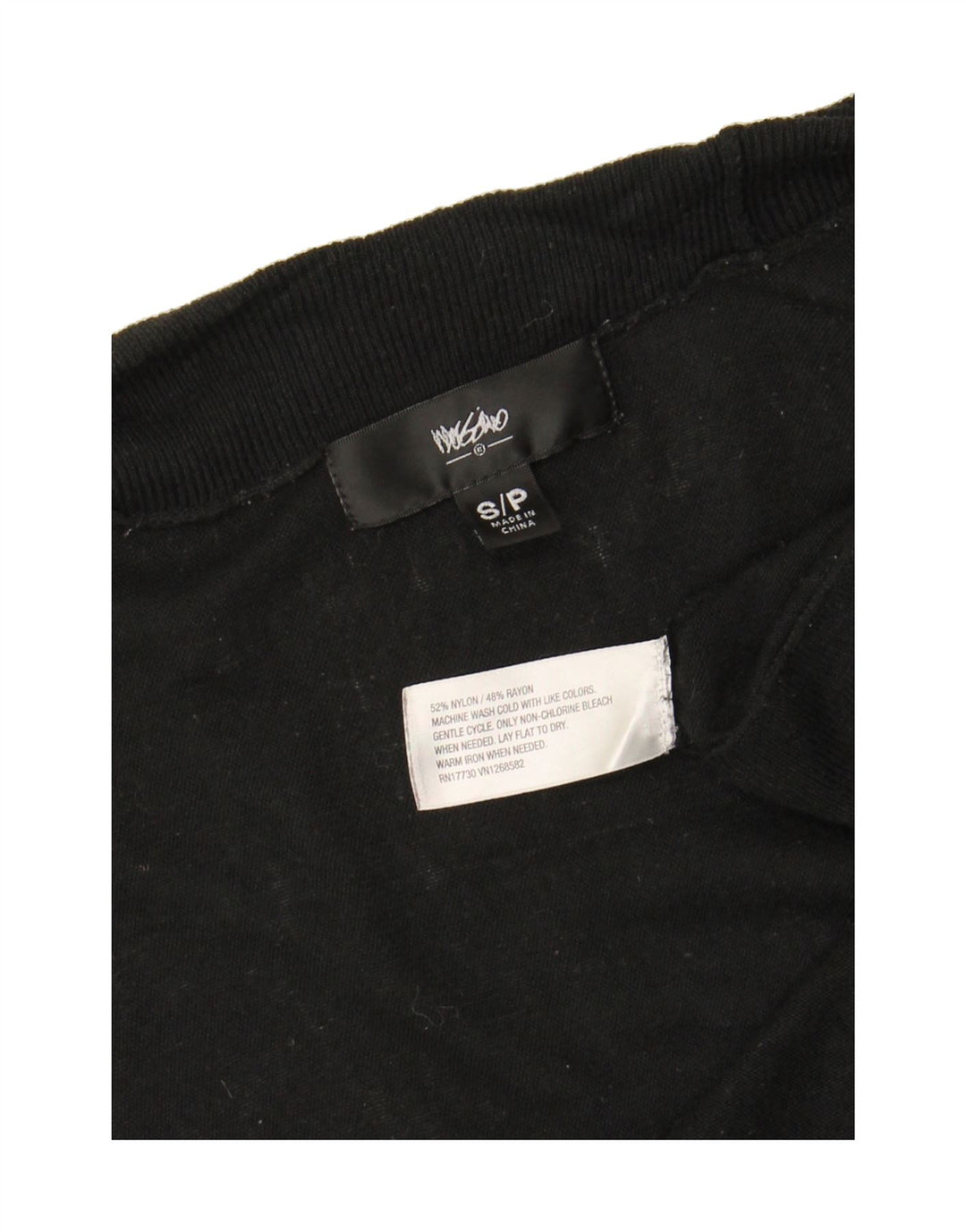 MOSSIMO Womens 3/4 Sleeve Open Cardigan Sweater UK 10 Small Black Nylon Vintage Mossimo and Second-Hand Mossimo from Messina Hembry 