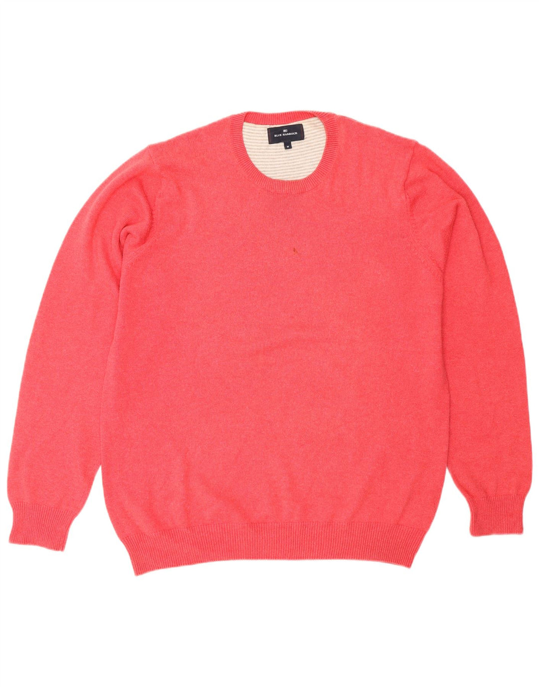 Męski sweter Marks & Spencer Blue Harbor z okrągłym dekoltem, średni czerwony