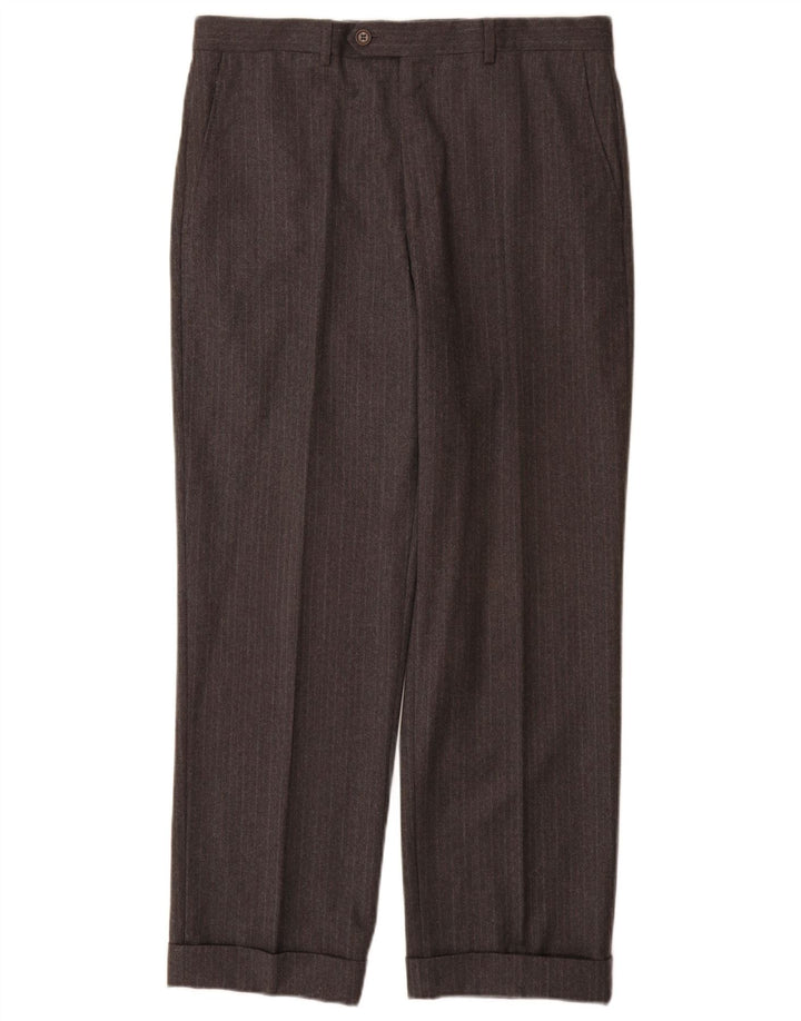 Valentino męski 2-częściowy garnitur z 3 guzikami IT 48 Medium W32 L29 Szary w prążki