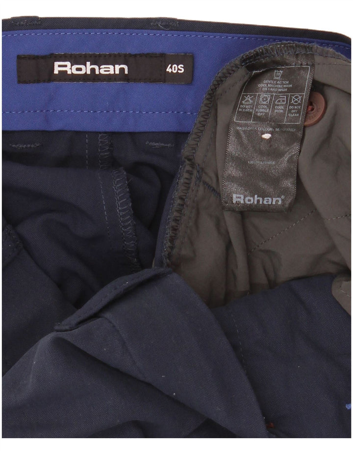 Męskie proste spodnie chino Rohan W40 L30 Granatowy poliamid