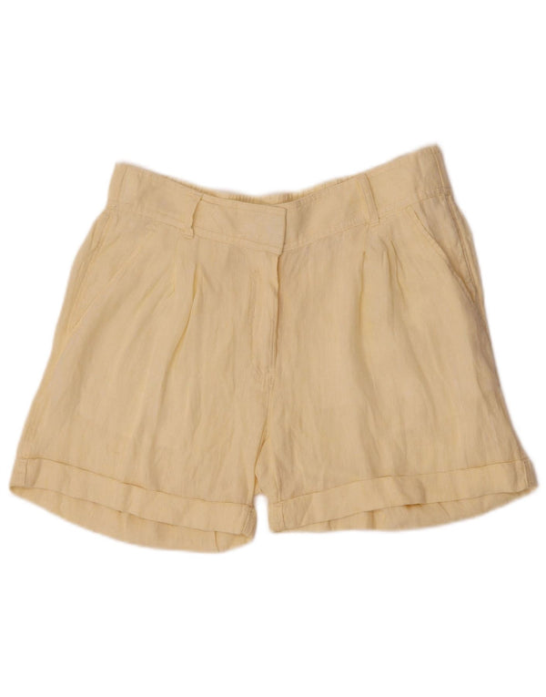 Marks & Spencer Damskie spodenki Chino UK 12 Medium W30 Żółte lniane