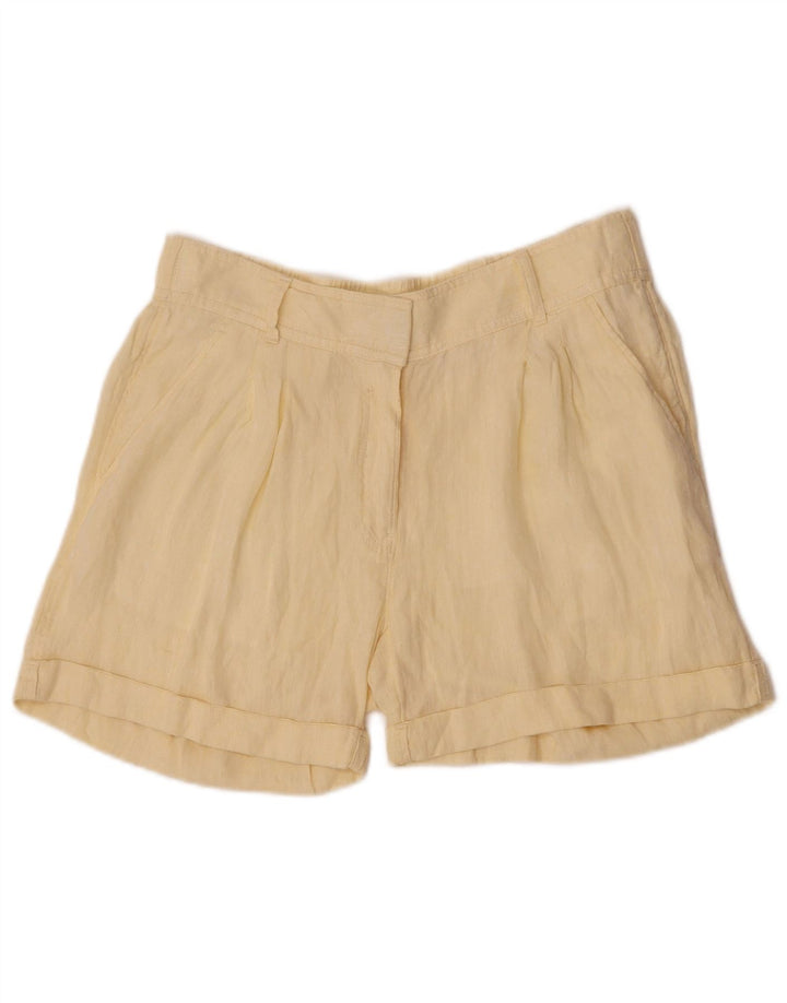 Marks & Spencer Damskie spodenki Chino UK 12 Medium W30 Żółte lniane