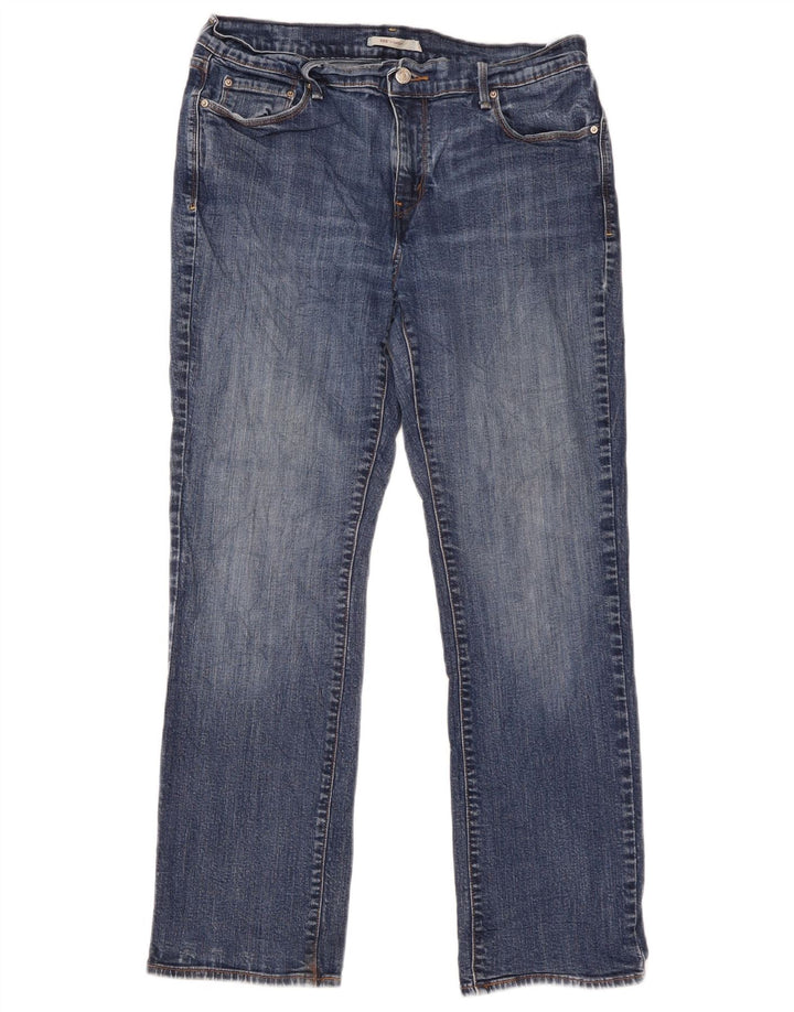 Damskie dżinsy Levi's 505 Straight W31 L29 Niebieskie bawełniane