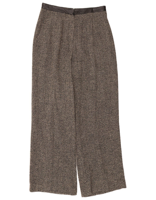 Damskie spodnie casual z wysokim stanem Michel Ambers UK 12 Medium W28 L29 Szare