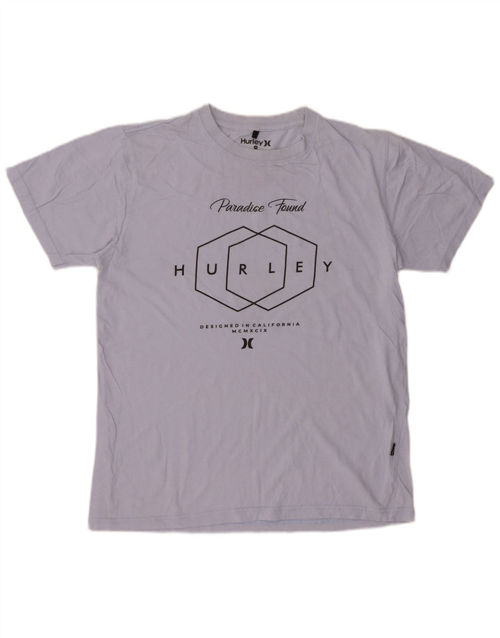 Męska koszulka z grafiką HURLEY, średnia niebieska bawełna